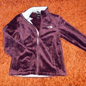 Purple Fuzzy North Face Jacket